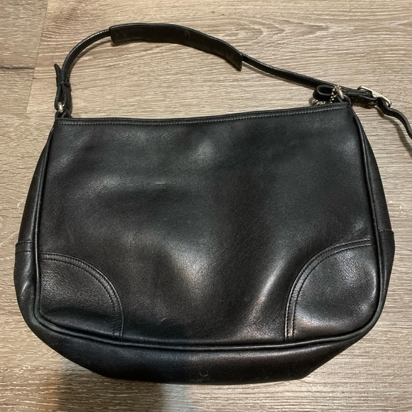 Coach black leather shoulder bag kok-8148 - Picture 2 of 9